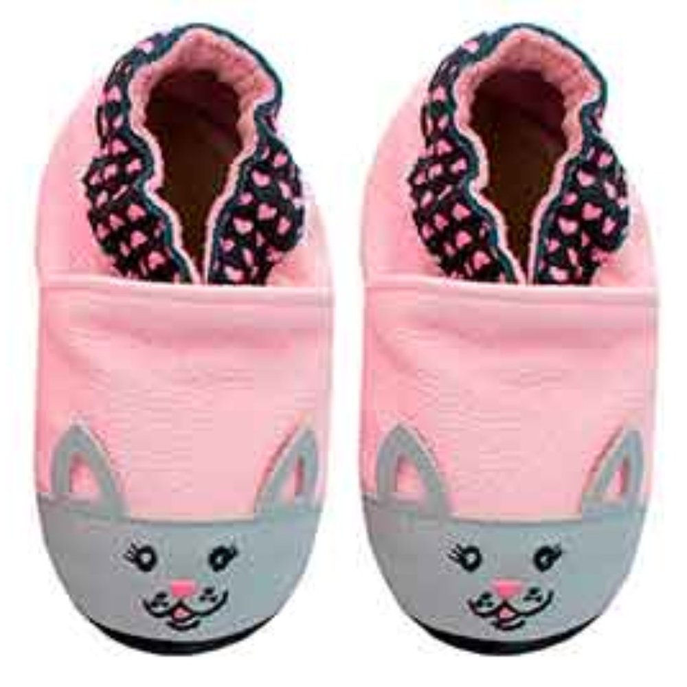 CLASSICZ Sweetheart Kitty leather shoes, Pink